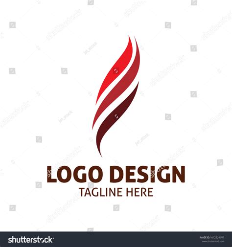 fire flame line logo design - Royalty Free Stock Vector 1612529707 ...