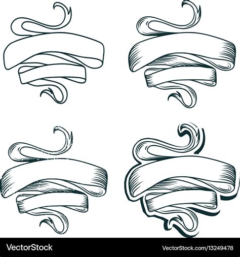 Vintage ribbon set Royalty Free Vector Image - VectorStock