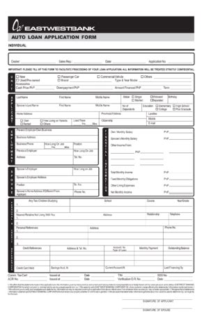 2024 Auto Loan Application Form - Fillable, Printable PDF & Forms | Handypdf