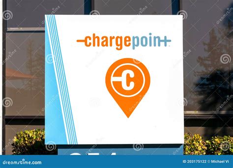 ChargePoint Sign, Logo At Headquarters. ChargePoint Is An Electric Vehicle Infrastructure ...