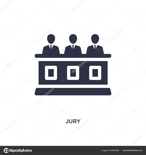 Jury icon on white background. Simple element illustration from Stock ...