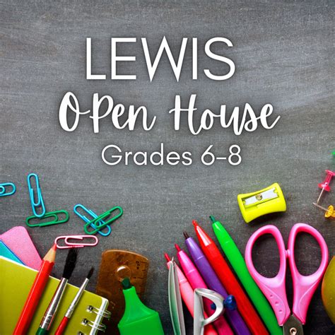 8/25: Middle School Open House | Lewis School