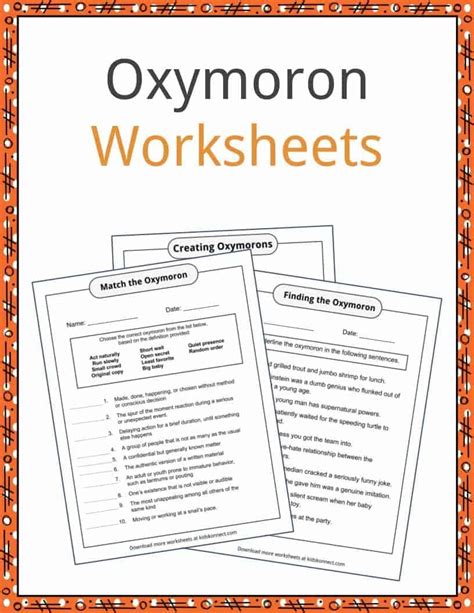 Oxymoron Examples, Definitions and Worksheets | KidsKonnect