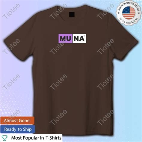 Muna Merch Sad Soft Pop Songs Logo Brown Tee - Tiotee