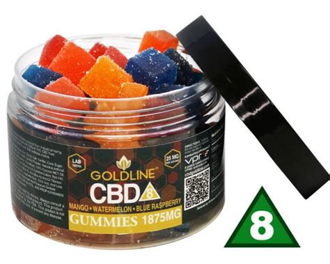 Delta 8 CBD Edibles by GoldLine. Δ8 CBD infused gummies.