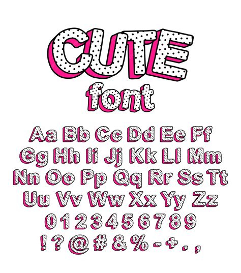 Premium Vector | Cute lol doll surprise style font. Bright letters with peas and pink shadow for ...