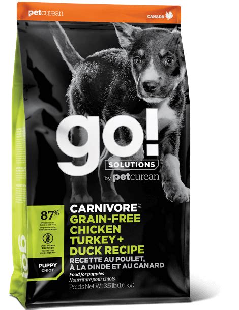 GO! Solutions Carnivore Grain-Free Chicken, Turkey + Duck Puppy Dry Dog ...