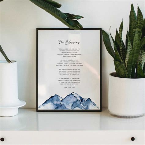 The Blessing Song Kari Jobe Lyrics Wall Art Print Elevation - Etsy