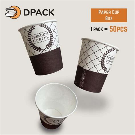 Jual Paper Cup Motif 8 Oz /hot Paper Cup / Gelas Kertas Minuman Panas 8 ...