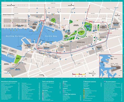 Sydney harbour map - Map of sydney harbour (Australia)