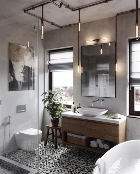 10 Industrial Rustic Master Bathroom Design Ideas For A Vintage Lover - Talkdecor