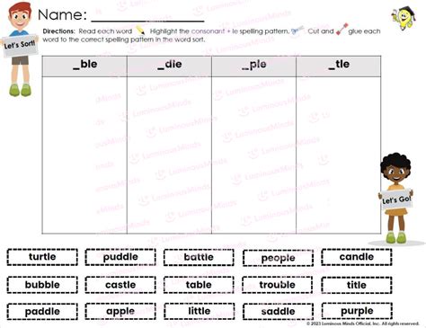 Reading Comprehension Worksheets - Consonant + _le Syllables Practice Pack