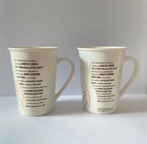 Coffee Bean & Tea Leaf Mugs Set, Furniture & Home Living, Kitchenware & Tableware, Coffee & Tea ...