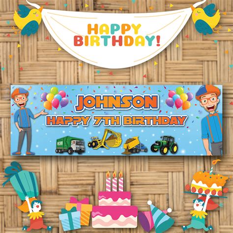 Blippi Birthday Banner Blippi Backdrop Blippi Party Etsy | Images and Photos finder