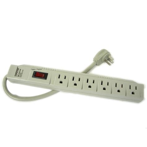 6 Outlet Power Electrical Wall Angle Flat Plug Socket Surge Protector ...