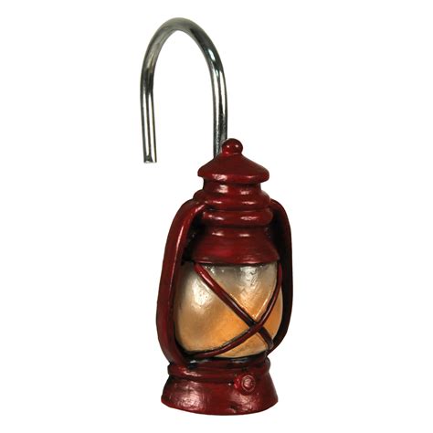 Camping Trip Lantern Shower Curtain Hooks