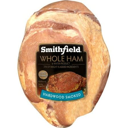 Smithfield Hardwood Smoked Whole Bone-In Ham, 18-22lbs. - Walmart.com