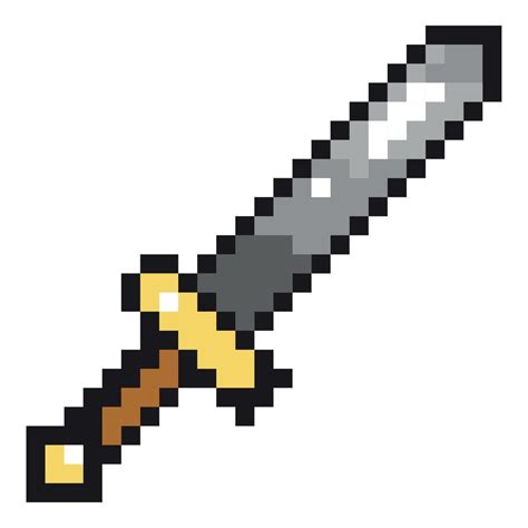 sword pixel art 12014529 Vector Art at Vecteezy