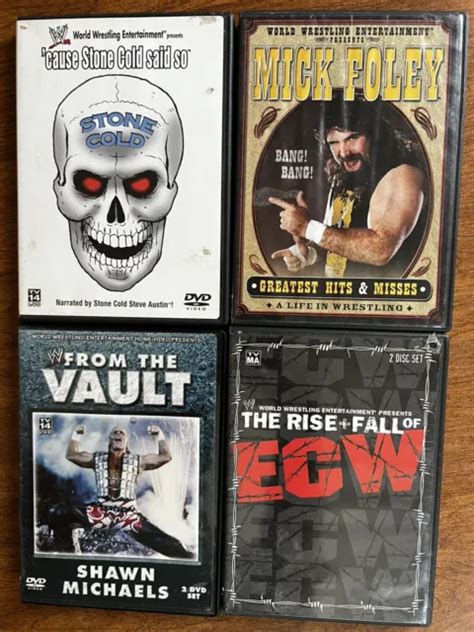 WWE ECW WWF DVD’s - Shawn Michaels, Stone Cold, Mick Foley, Paul Heyman ...