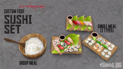 Oh My Sims 4 ? Sushi Set This is custom food that sims can... | Sims 4, Sims, Sims 4 kitchen