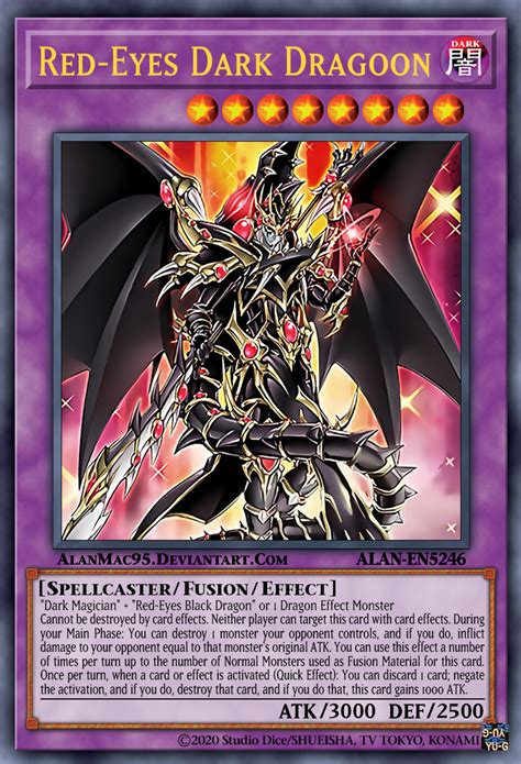 Red-Eyes Dark Dragoon by AlanMac95 on DeviantArt | Yugioh, Custom yugioh cards, Dark magician cards