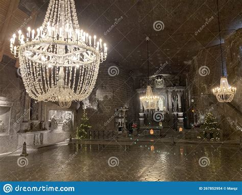 Wieliczka salt mine stock photo. Image of krakow, poland - 267852954