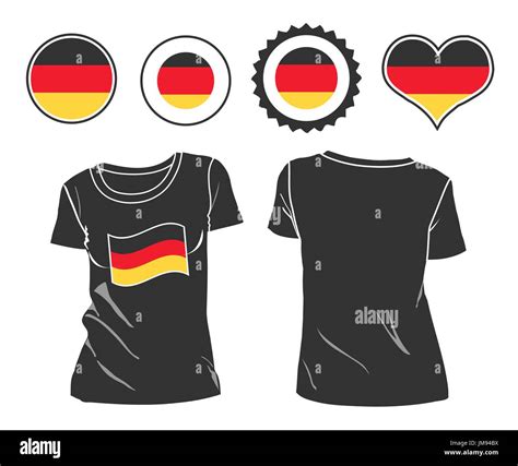 German flag design template of two-color polo shirts Stock Vector Image ...