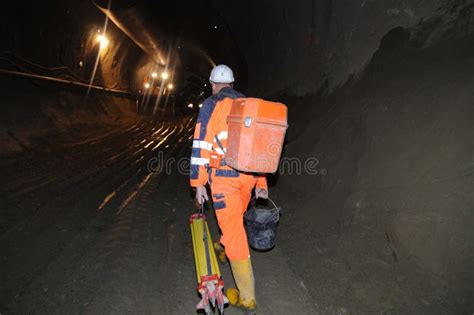 A Railway Tunnel Construction Site Stock Image - Image of system, site ...