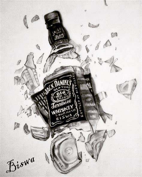 Broken glass bottle pencil sketch | Bottle drawing, Cool pencil ...