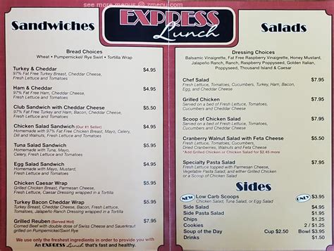 Online Menu of Express Lunch Restaurant, Crossville, Tennessee, 38555 ...