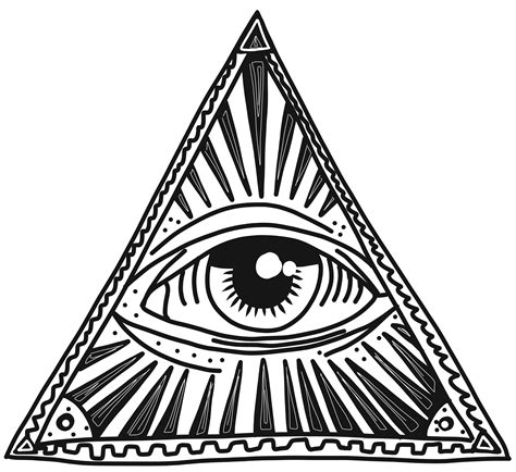 All Seeing Eye Pyramid Drawing