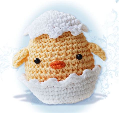 Amigurumi Crochet Chick Pattern Easter Chick in an Egg Shell | Etsy