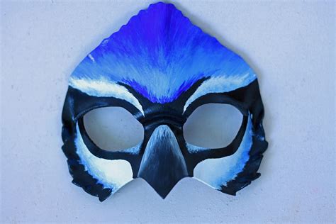 Blue Jay Leather Mask Bird Mask Halloween Mask | Etsy