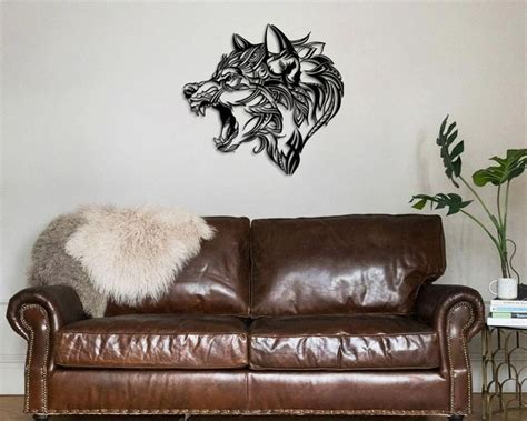 Wolf Metal Wall Art Wolf Wall Decor Metal Wolf Sign Wolf - Etsy