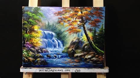 Forest Waterfall Acrylic Painting Painting Art & Collectibles jan-takayama.com