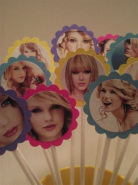 12 Taylor Swift Cupcake Toppers | Disco party kids, Taylor swift birthday, Belle party ideas