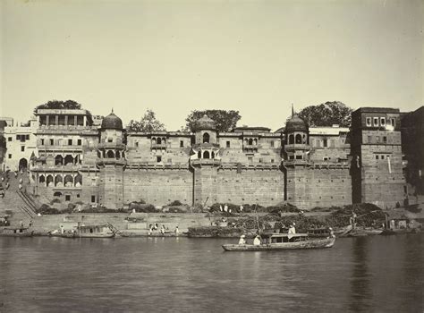 Benares (Varanasi) Ghats Photographed from River Ganges - 1905 - Old ...