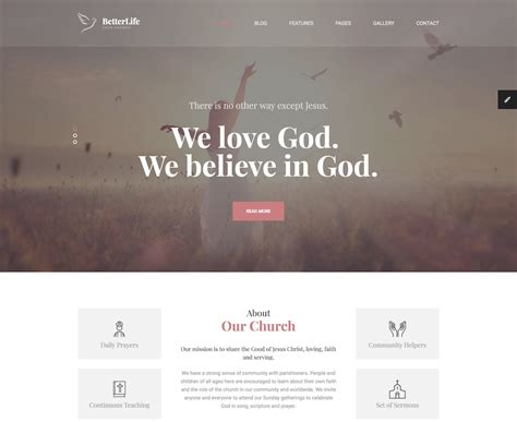 Sample Church Website Template | TUTORE.ORG - Master of Documents