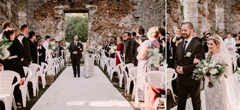 Wedding in a French chateau in romantic ruins - The Paris Officiant