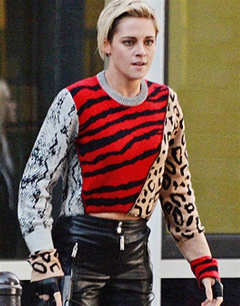 Charlie's Angels Kristen Stewart Animal Print Sweater