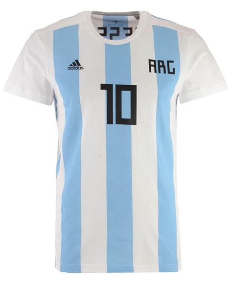 adidas Cotton Lionel Messi Argentina National Team Player T-shirt in Blue for Men - Lyst