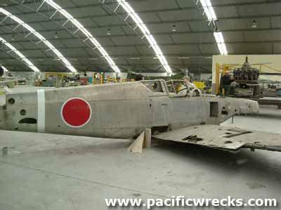 Pacific Wrecks - Ki-61 Tony 640 fuselage under restoration at Precision Aerospace