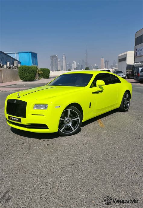 Rolls-Royce Wraith - Fluorescent Yellow Wrap | WrapStyle