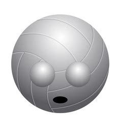 Isolated emoji volleyball ball Royalty Free Vector Image