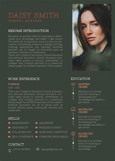 Create a Professional Resume with Editable PSD Template