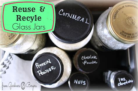 from Gardners 2 Bergers: How to Reuse & Recycle Glass Jars