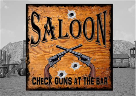 Saloon Cowboy Sign Wall Plaque – The Rooshty Beach