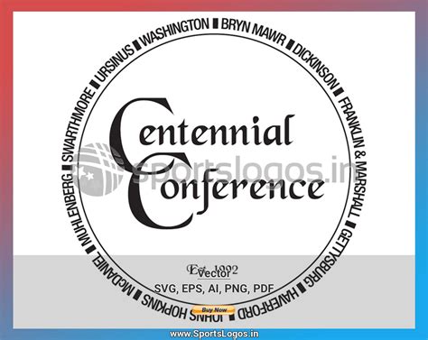 Centennial Conference - 2000, NCAA Division III, College Sports Vector ...