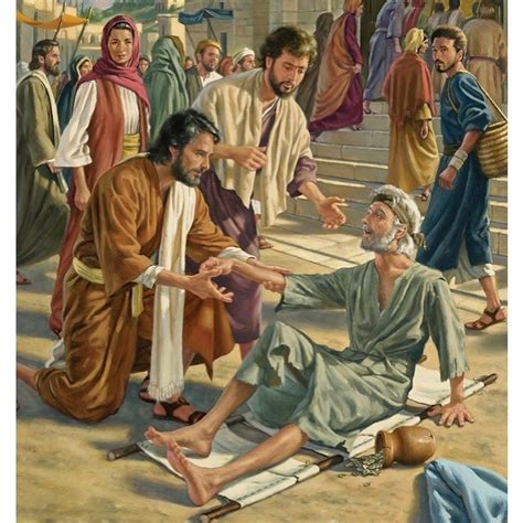 PETER AND JOHN HEALS A LAME MAN. ACTS 3. - CHRIST GATEWAY | Catholic images, Healing, Names of ...