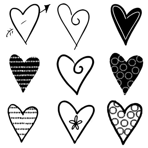 Hearts Silhouettes Black Free Stock Photo - Public Domain Pictures
